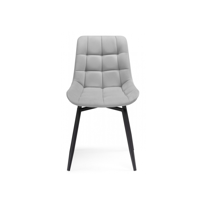 Стул на металлокаркасе Челси К крутящийся светло-серый teddy 022 / черный