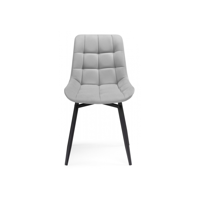 Стул на металлокаркасе Челси К крутящийся светло-серый teddy 022 / черный