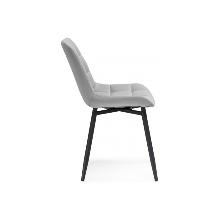 Стул на металлокаркасе Челси К крутящийся светло-серый teddy 022 / черный