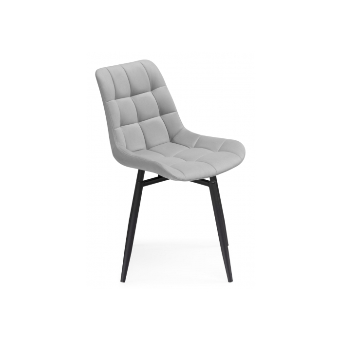 Стул на металлокаркасе Челси К крутящийся светло-серый teddy 022 / черный