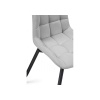 Стул на металлокаркасе Челси К крутящийся светло-серый teddy 022 / черный