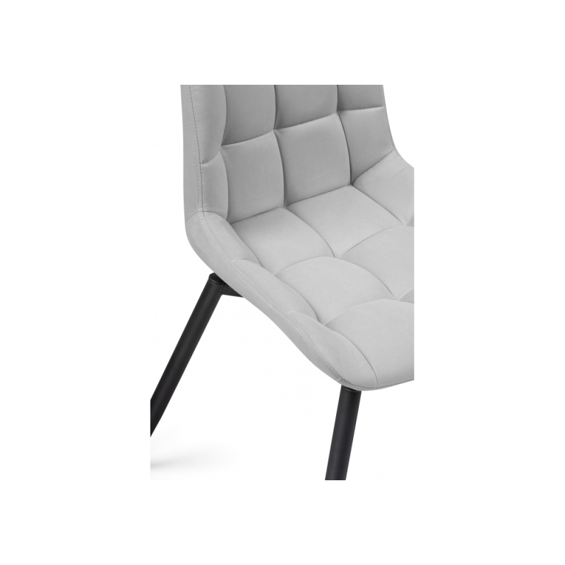 Стул на металлокаркасе Челси К крутящийся светло-серый teddy 022 / черный