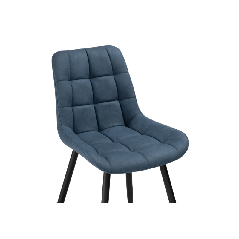 Стул на металлокаркасе Челси синий graf 9 / черный