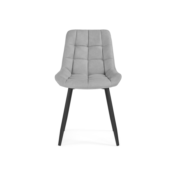 Стул на металлокаркасе Челси светло-серый graf 12 / черный