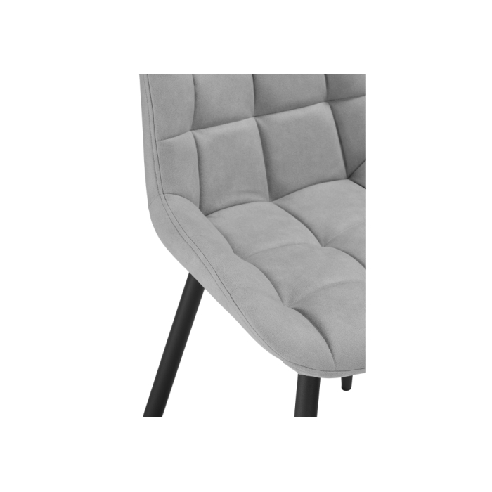 Стул на металлокаркасе Челси светло-серый graf 12 / черный