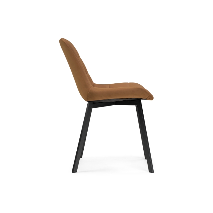 Стул на металлокаркасе Челси кирпичный / черный