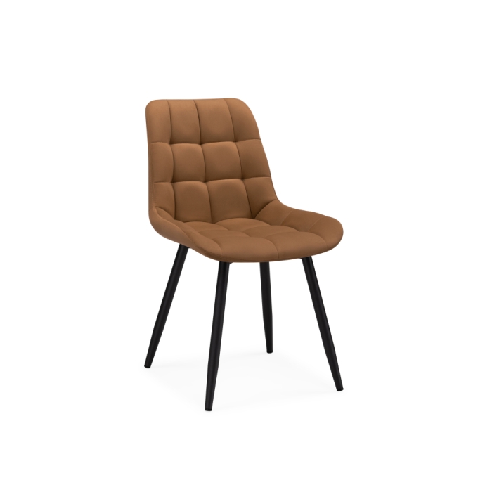 Стул на металлокаркасе Челси крутящийся кирпичный / черный