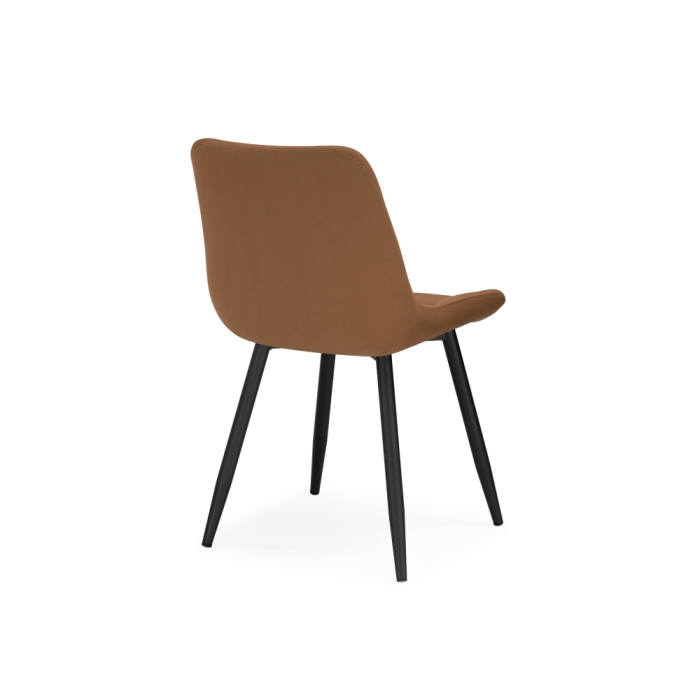 Стул на металлокаркасе Челси крутящийся кирпичный / черный