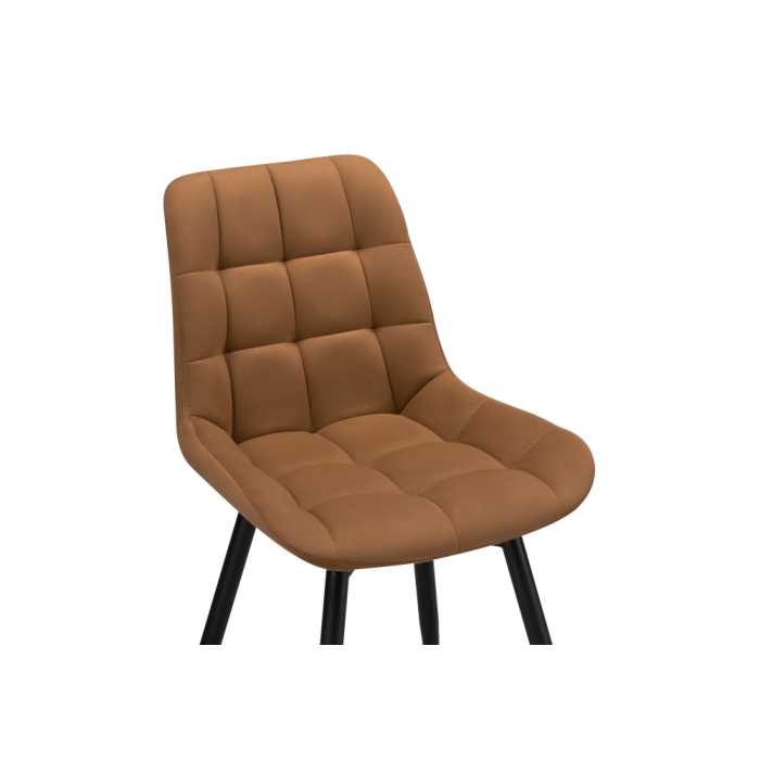 Стул на металлокаркасе Челси крутящийся кирпичный / черный