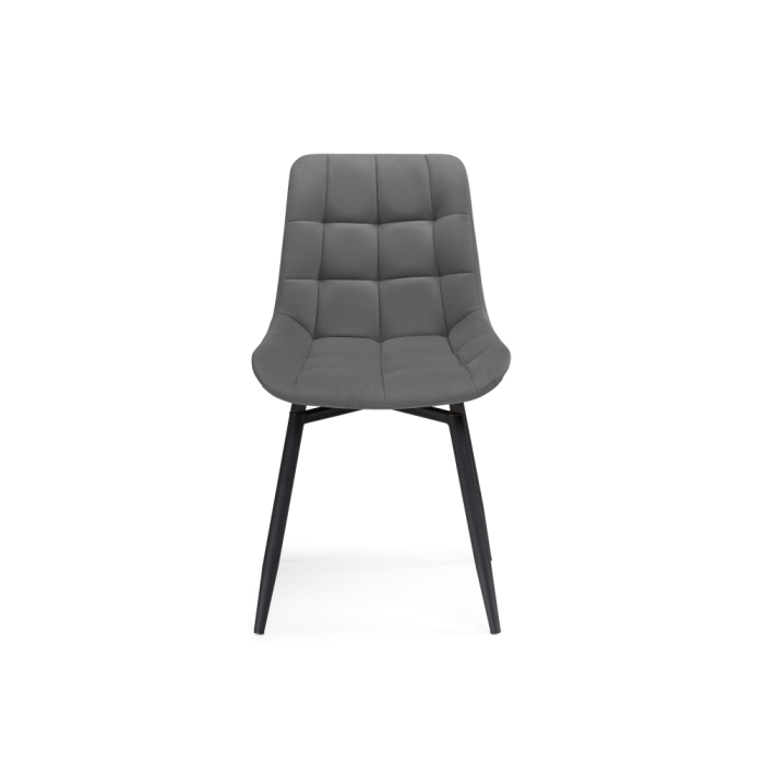 Стул на металлокаркасе Челси крутящийся темно-серый / черный