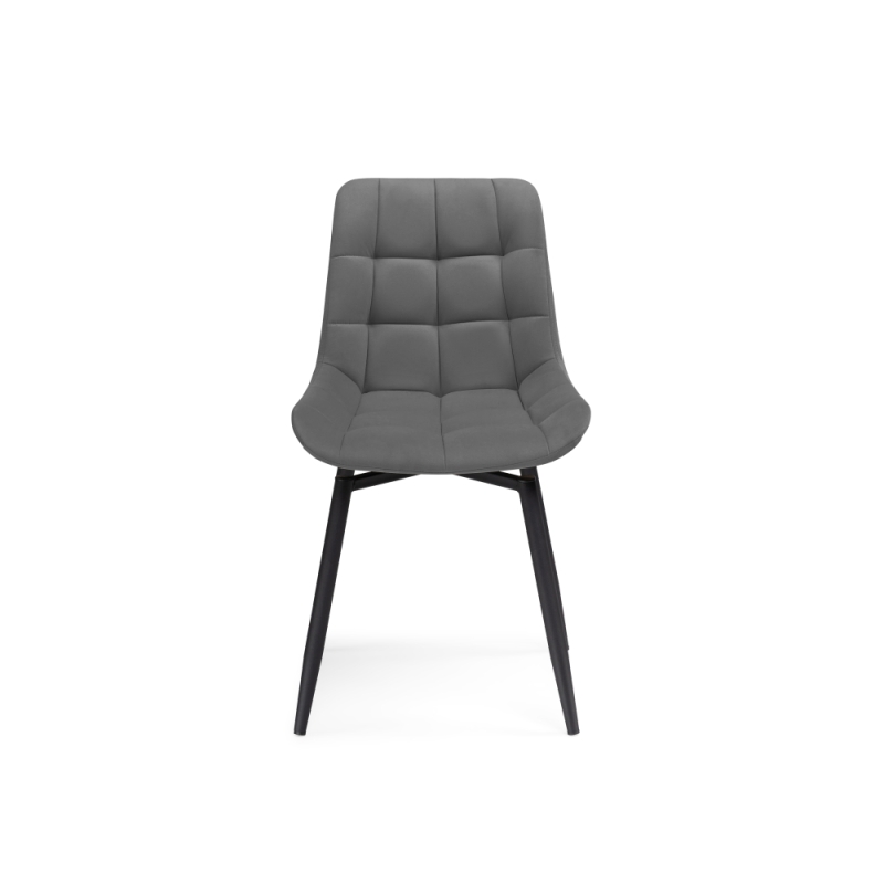 Стул на металлокаркасе Челси крутящийся темно-серый / черный