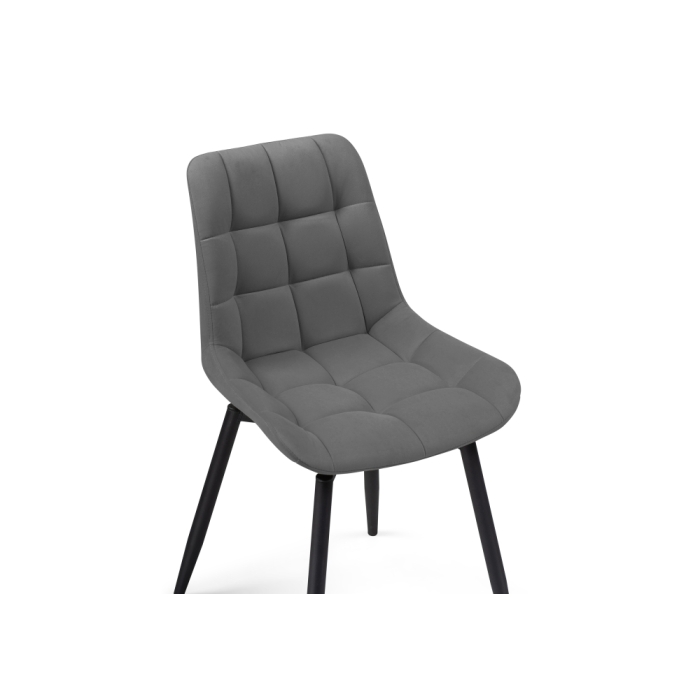 Стул на металлокаркасе Челси крутящийся темно-серый / черный