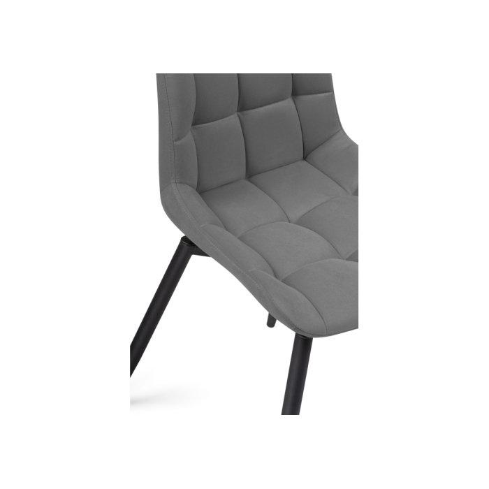 Стул на металлокаркасе Челси крутящийся темно-серый / черный