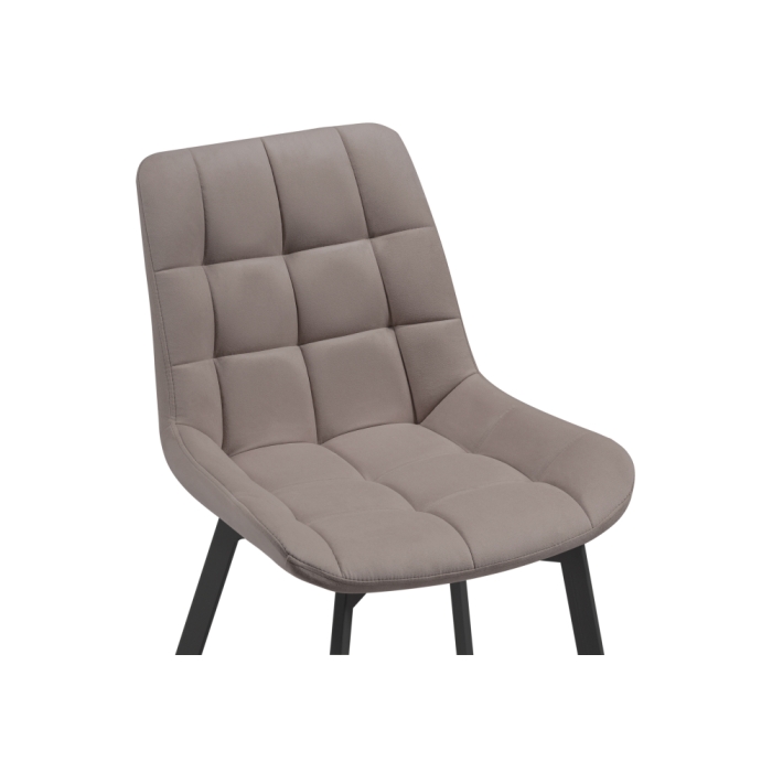 Стул на металлокаркасе Челси латте / черный каркас