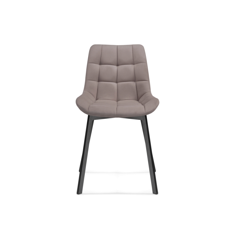 Стул на металлокаркасе Челси латте / черный каркас