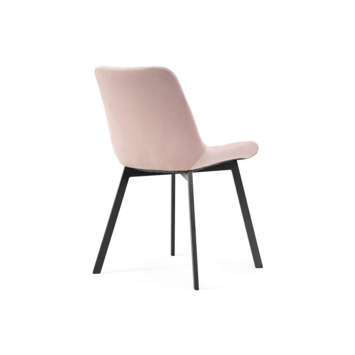 Стул на металлокаркасе Челси розовый / черный