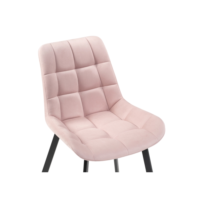 Стул на металлокаркасе Челси розовый / черный