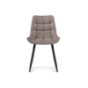 Стул на металлокаркасе Челси велюр латте / черный