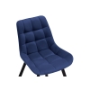 Стул на металлокаркасе Челси велюр синий / черный