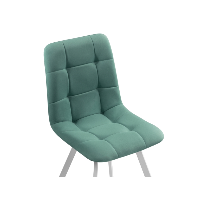 Стул на металлокаркасе Чилли белый / бирюзовый