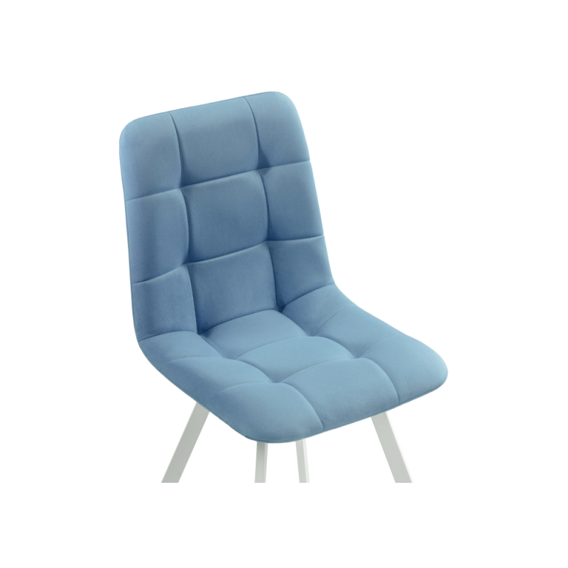 Стул на металлокаркасе Чилли белый / голубой