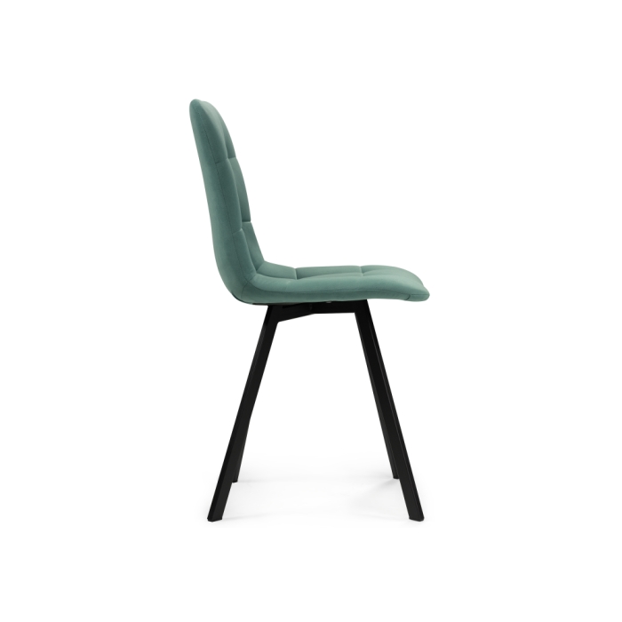 Стул на металлокаркасе Чилли черный / бирюзовый