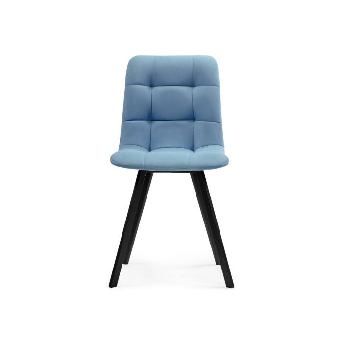 Стул на металлокаркасе Чилли черный / голубой