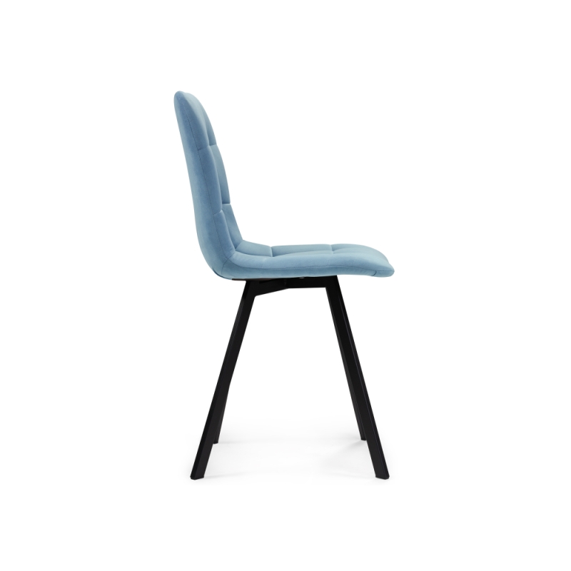 Стул на металлокаркасе Чилли черный / голубой