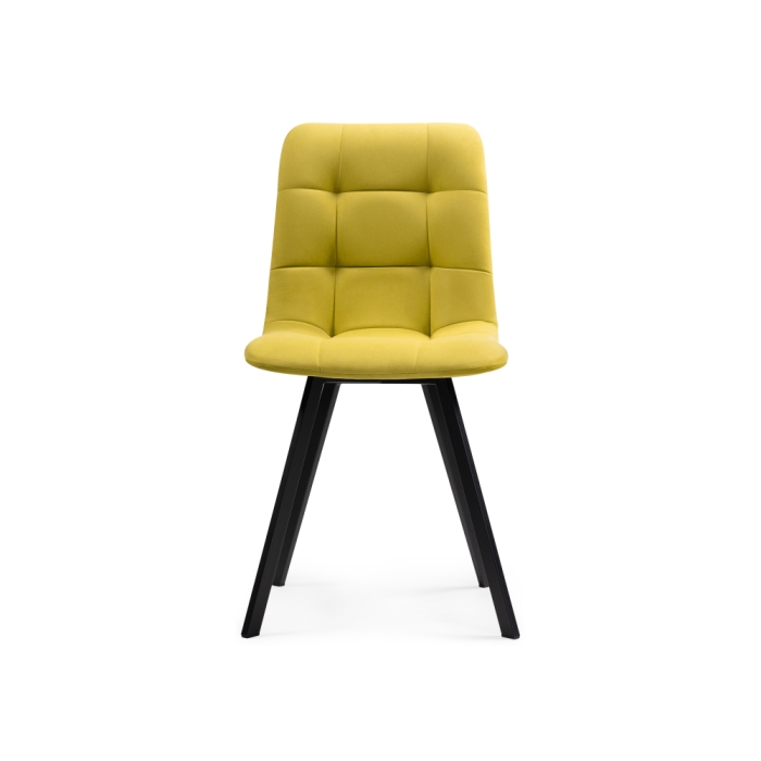 Стул на металлокаркасе Чилли черный / горчичный