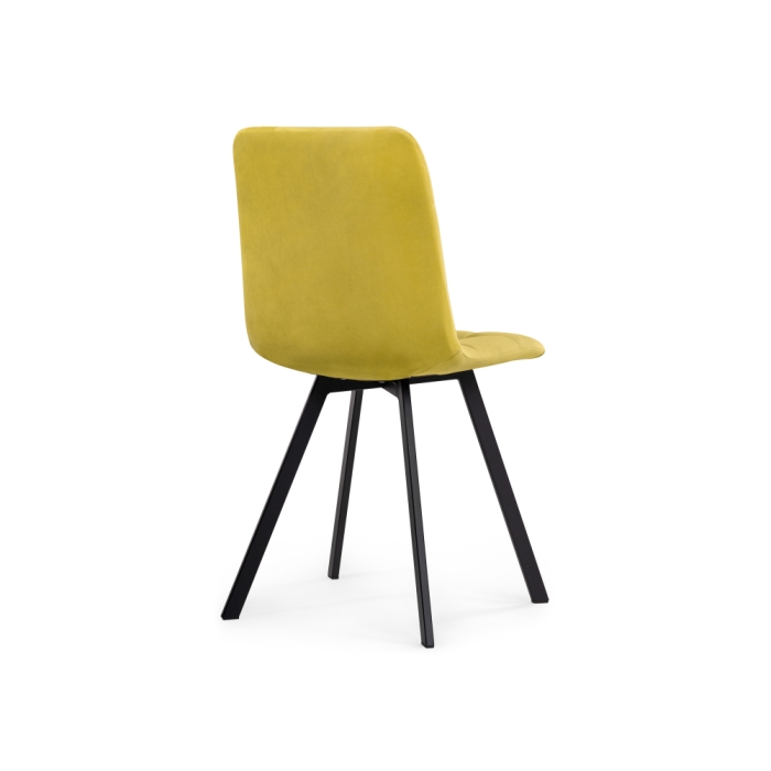 Стул на металлокаркасе Чилли черный / горчичный