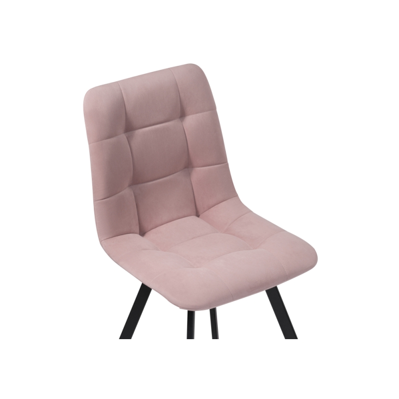 Стул на металлокаркасе Чилли черный / розовый