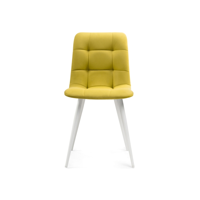 Стул на металлокаркасе Чилли К горчичный / белый