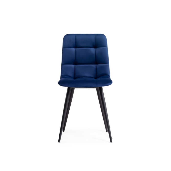 Стул на металлокаркасе Чилли велюр синий / черный