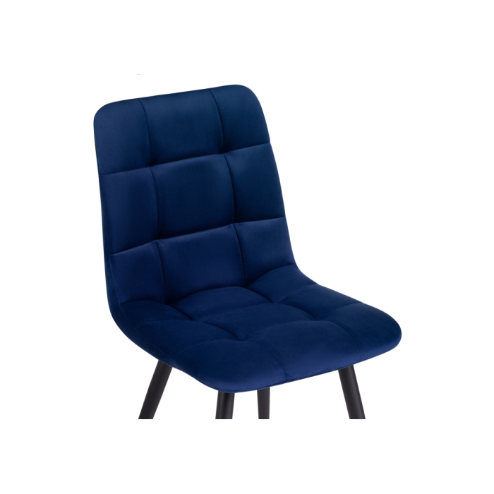 Стул на металлокаркасе Чилли велюр синий / черный