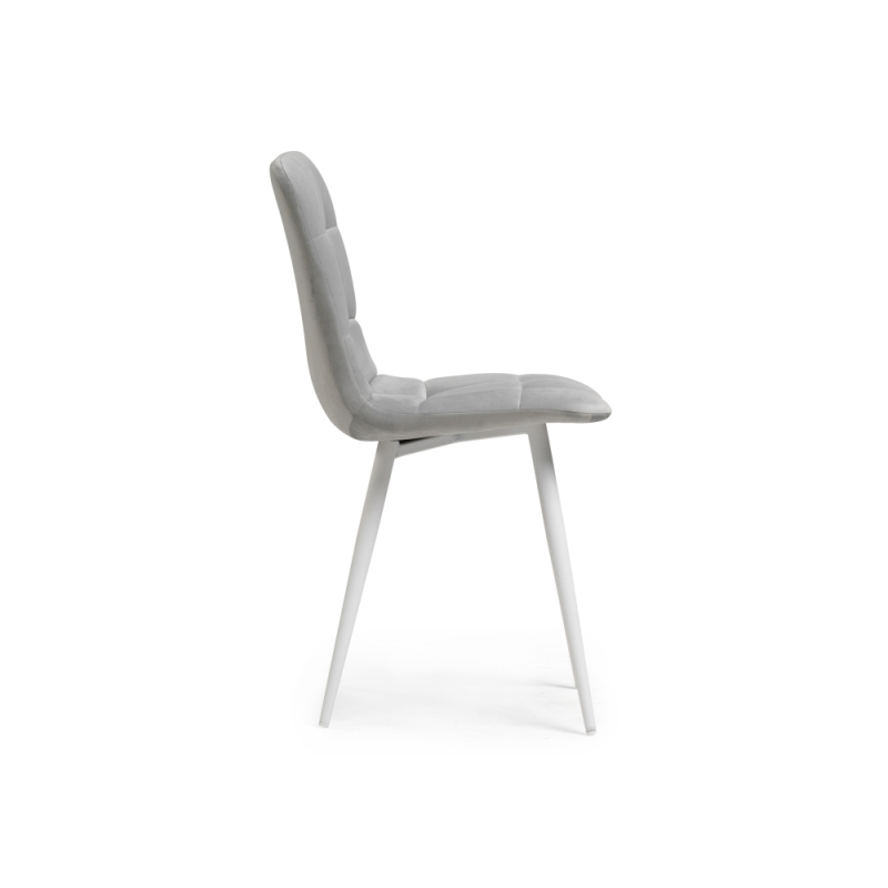 Стул на металлокаркасе Чилли К светло-серый / белый