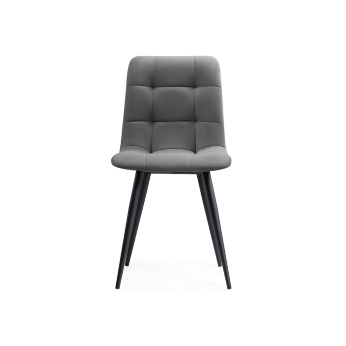 Стул на металлокаркасе Чилли К велюр темно-серый / черный