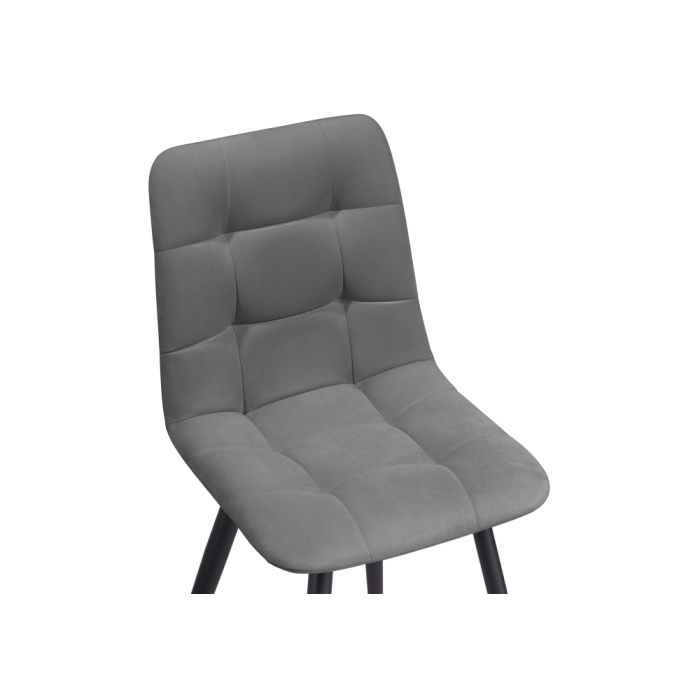 Стул на металлокаркасе Чилли К велюр темно-серый / черный