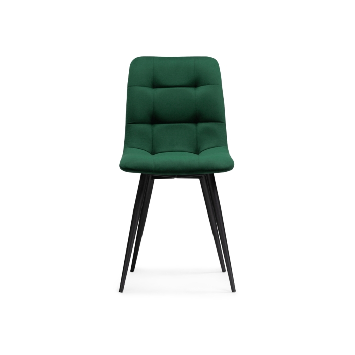 Стул на металлокаркасе Чилли К велюр зеленый / черный