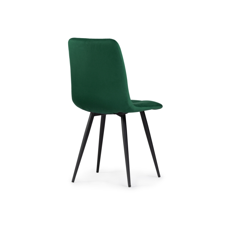 Стул на металлокаркасе Чилли К велюр зеленый / черный