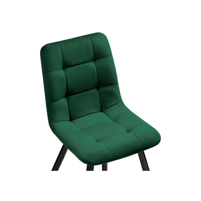 Стул на металлокаркасе Чилли К велюр зеленый / черный