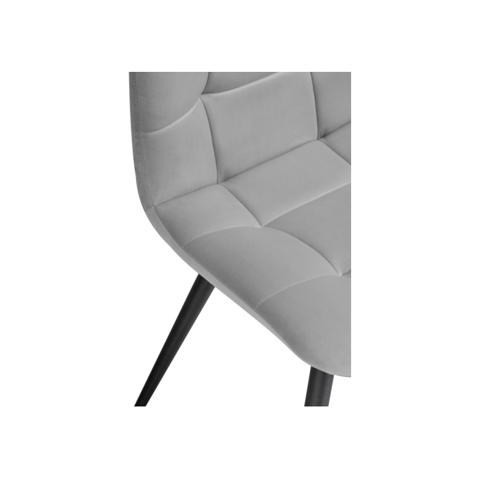 Стул на металлокаркасе Чилли светло-серый велюр / черный