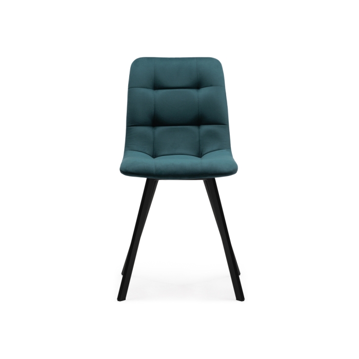 Стул на металлокаркасе Чилли морская волна / черный каркас