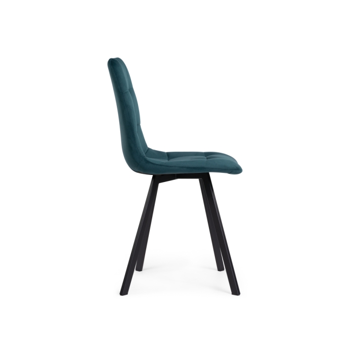 Стул на металлокаркасе Чилли морская волна / черный каркас