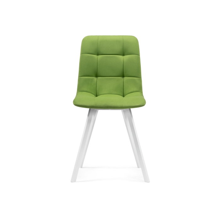 Стул на металлокаркасе Чилли светло-зеленый / белый каркас