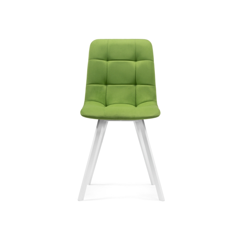 Стул на металлокаркасе Чилли светло-зеленый / белый каркас