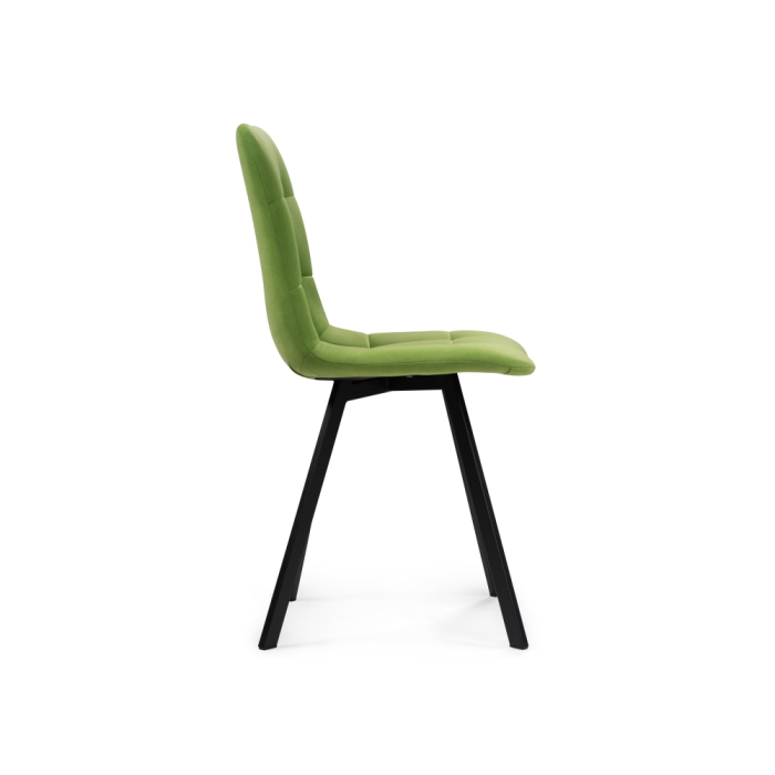 Стул на металлокаркасе Чилли светло-зеленый / черный каркас