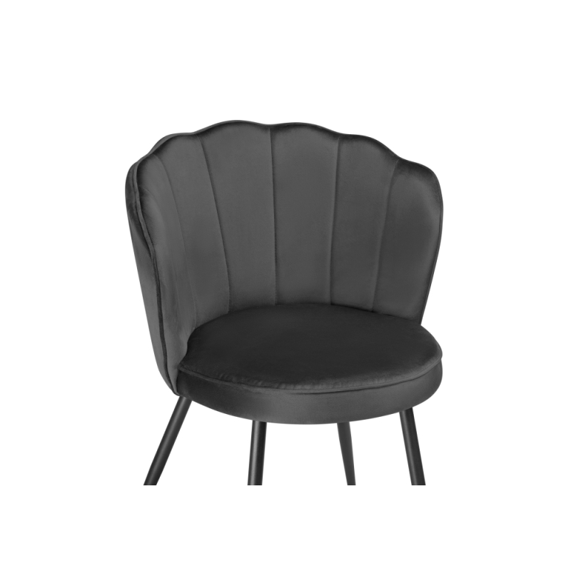 Стул на металлокаркасе Coral grey / black