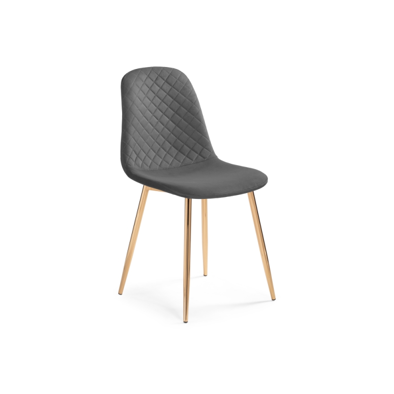 Стул на металлокаркасе Dabl dark gray / gold