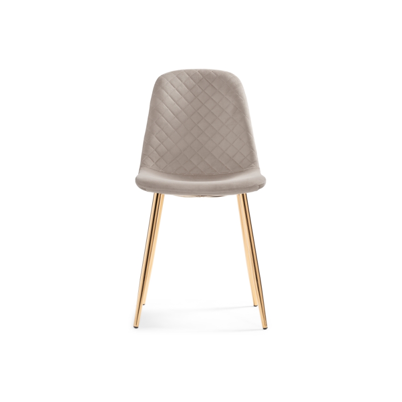 Стул на металлокаркасе Dabl latte / gold