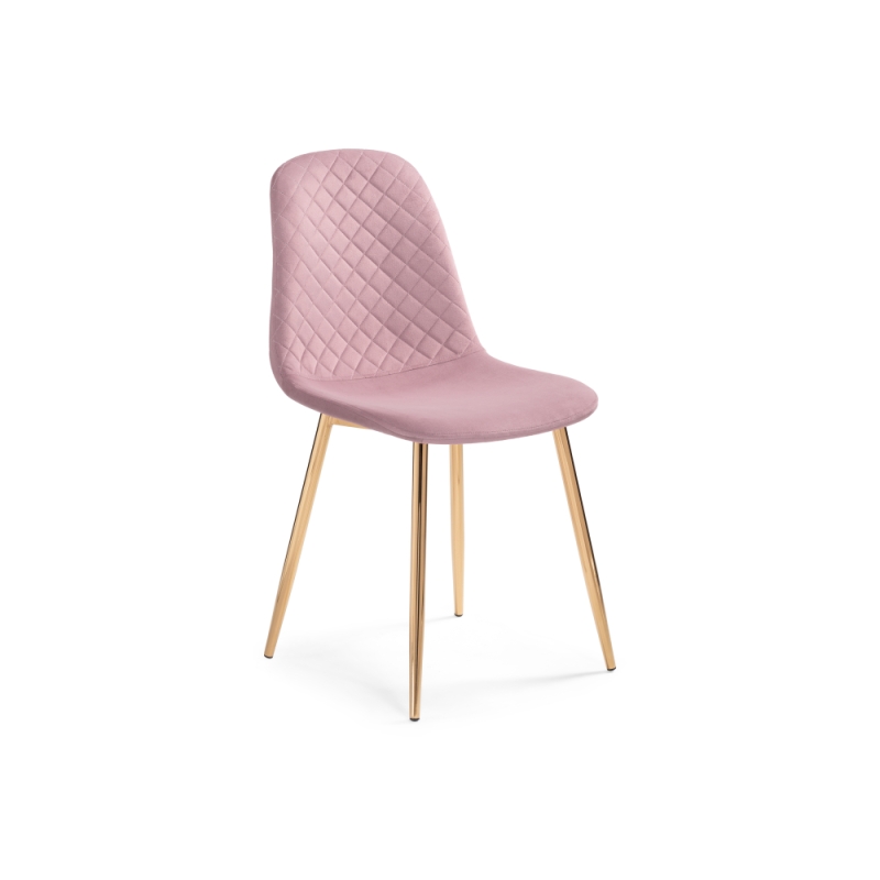 Стул на металлокаркасе Dabl light purple/ gold